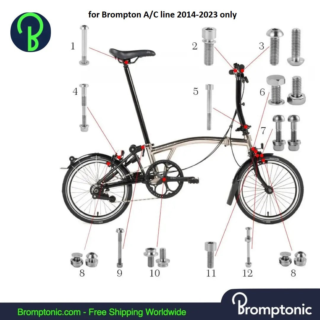 Set di Viti e Bulloni in Titanio Brompton