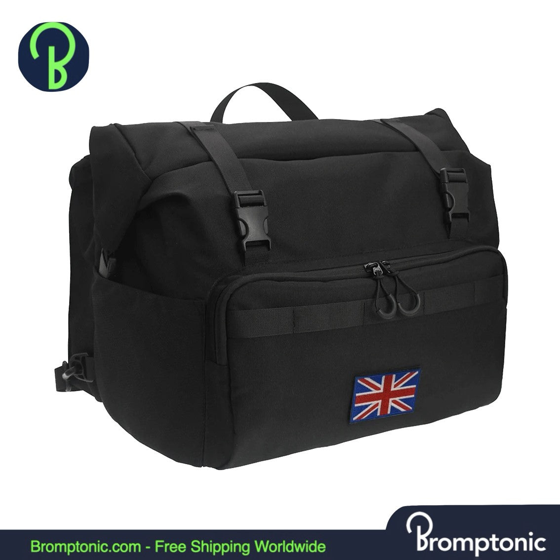 Brompton Roll-Top Front Bag 25L – Backpack Style with Rain Cover