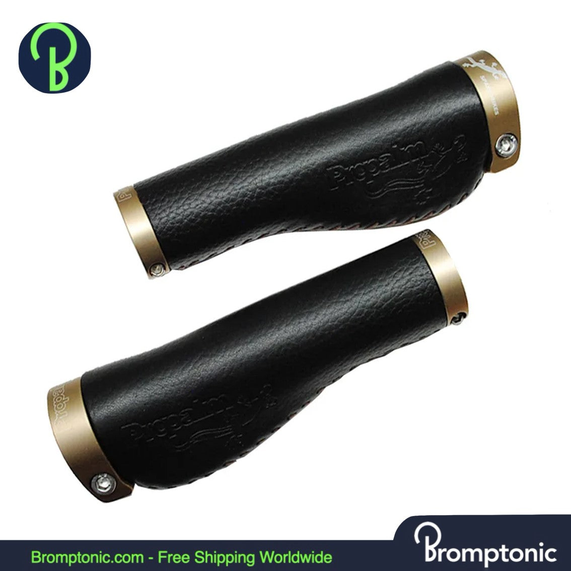 Manopole per manubrio in pelle Brompton - Design ergonomico con chiusura a scatto