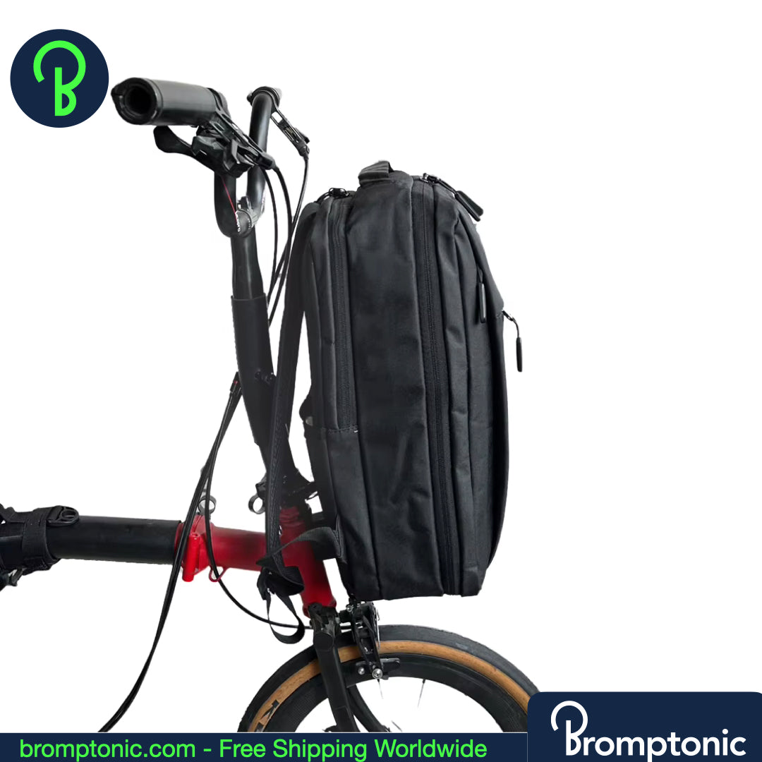 Zaino Brompton Front 14,4 L, compatibile con laptop, copertura antipioggia inclusa